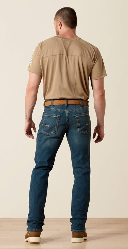 Rebar M5 Straight DuraStretch Edge Stackable Straight Leg Jean Back